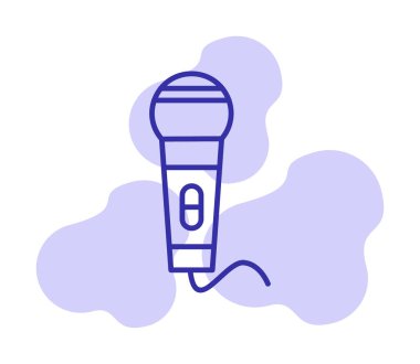 Mikrofon. Web simgesi vektör illüstrasyonu