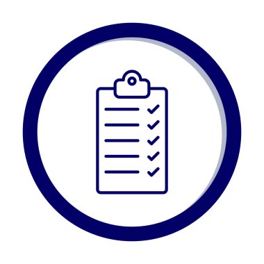 Kontrol listesi vektör simgesi modern basit vektör illüstrasyonu