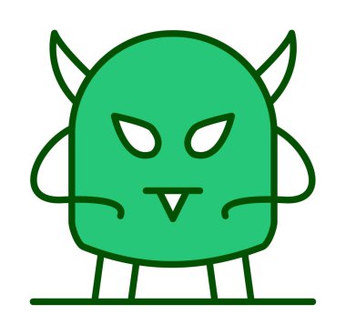 Canavar düz simge vektörü