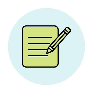 Kağıt Düzenleme. Web simgesi basit illüstrasyon