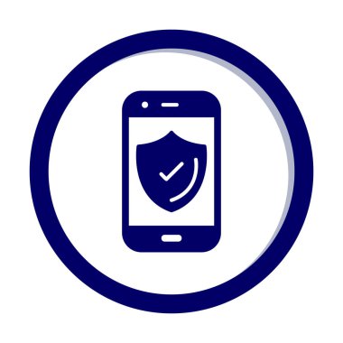 Güvenlik Düz simgesi, Kalkanlı Telefon 