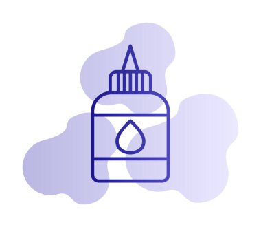 sıvı yapıştırıcı şişe ikonu vektör illüstrasyonu, yapıştırıcı logosu kavramı         