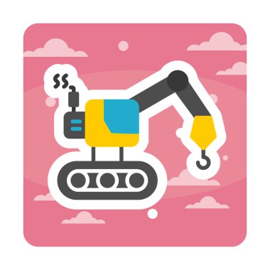 Yapı vinç simgesi, vektör illüstrasyon tasarımı