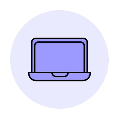 dizüstü bilgisayar simgesi, vektör illüstrasyonu basit tasarım 