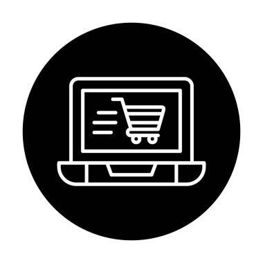 Ekran vektör illüstrasyonunda ticaret simgesi