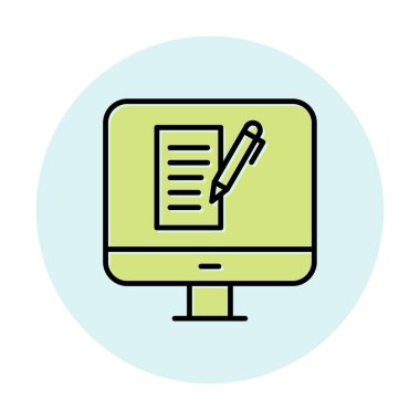 Beyaz arkaplanda Bilgisayar Kopyalama vektör çizimi