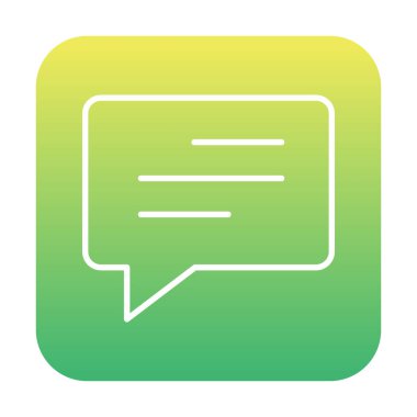 Basit sohbet simgesi, konuşma balonu, vektör illüstrasyonu