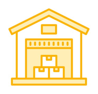 Web için depo vektör simgesinin basit illüstrasyonu