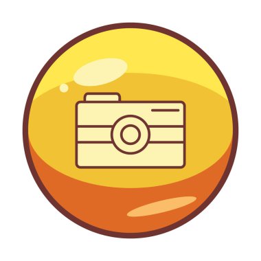 Kamera. Web simgesi basit illüstrasyon 