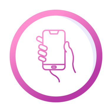 Cep telefonu simgesi, vektör illüstrasyonu  