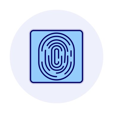 Parmak izi web simgesi vektör illüstrasyonu