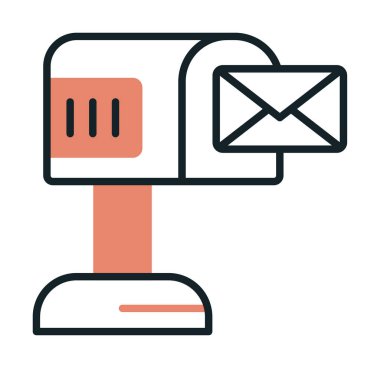 posta kutusu simgesi, vektör illüstrasyonu basit tasarım