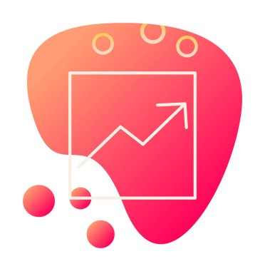 Basit iş ekonomisi grafik simgesi, vektör illüstrasyonu