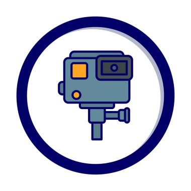 Eylem kamerası vektör illüstrasyonuName