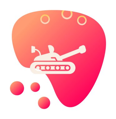 askeri tank simgesi, vektör illüstrasyonu 