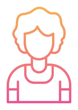 kadın web simgesi vektör illüstrasyonu