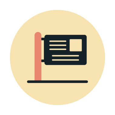 Reklam panosu. Web simgesi basit illüstrasyon