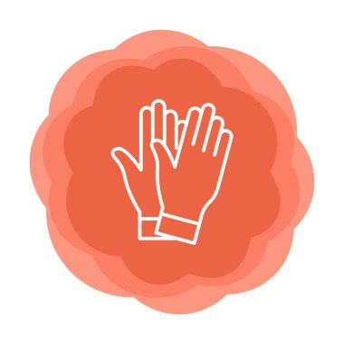 Saftey Eldivenleri ikon vektör çizimi