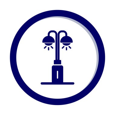 Park lambası simgesinin vektör illüstrasyonu