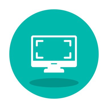 bilgisayar izleme simgesi, vektör illüstrasyonu basit tasarım