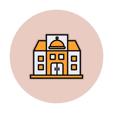 Beyaz arkaplanda restoran vektör illüstrasyonu