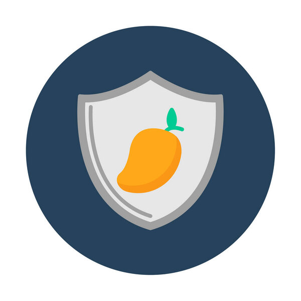 vector illustration of Shield with mango fruit   
