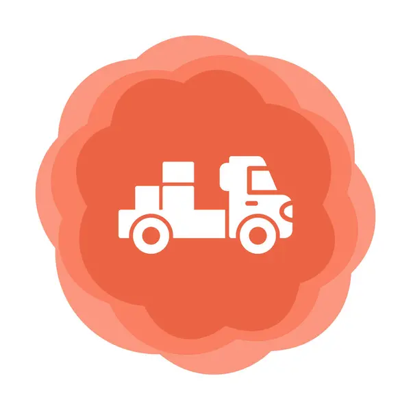 stock vector truck with boxes icon vector for your web and mobile app design, delivery truck logo concept