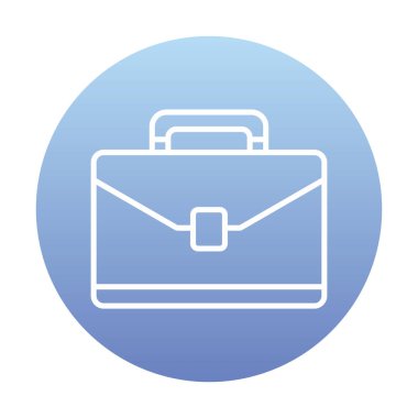 Evrak çantası vektör düz simgesi. İş durumu simgesi, bavul emojisi, vektör illüstrasyonu