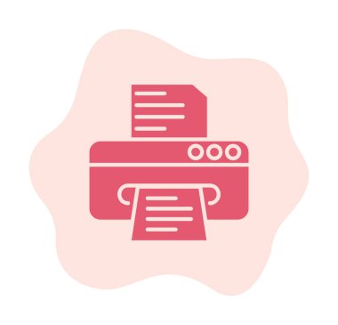 yazıcı simgesi web basit illüstrasyon