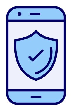 Güvenlik Düz simgesi, Kalkanlı Telefon 