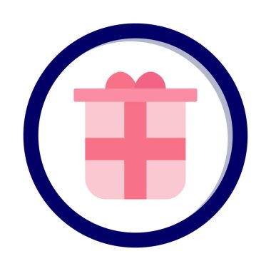 hediye kutusu simgesi, vektör illüstrasyonu  