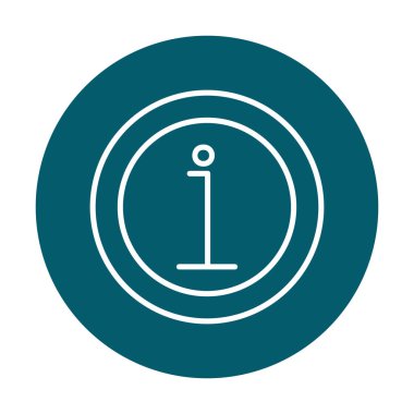 bilgi simgesi. bu daire beyaz bir arkaplanda izole edilmiş 