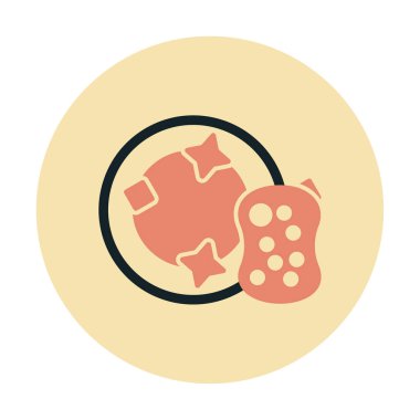 Tabak Süngeri web simgesi, vektör illüstrasyonu