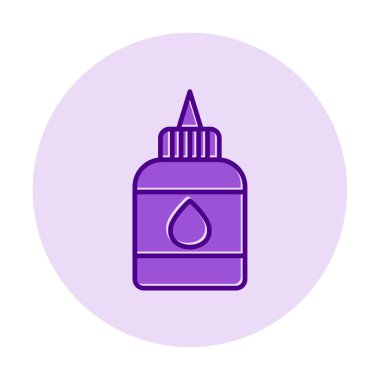 sıvı yapıştırıcı şişe ikonu vektör illüstrasyonu, yapıştırıcı logosu kavramı         