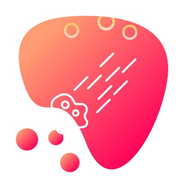 Meteor düz ikon vektör çizimi