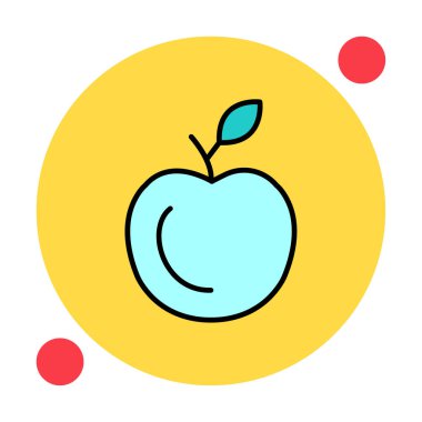 elma web simgesi, vektör çizim  