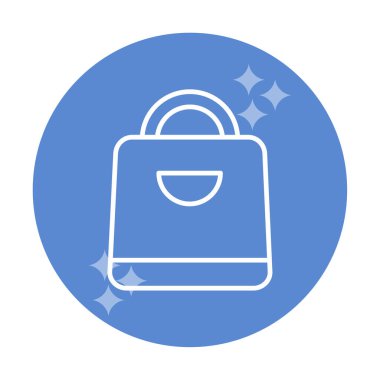 Alışveriş poşeti simgesi, vektör illüstrasyonu basit tasarım