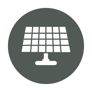 Güneş enerjisi düz simgesi 