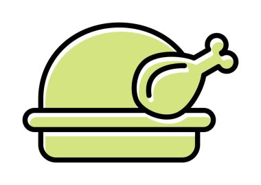 tavuk simgesi vektör illüstrasyonu