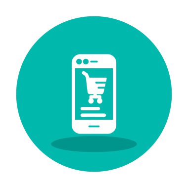 Basit Çevrimiçi Telefon Pazarlama simgesi, vektör illüstrasyonu