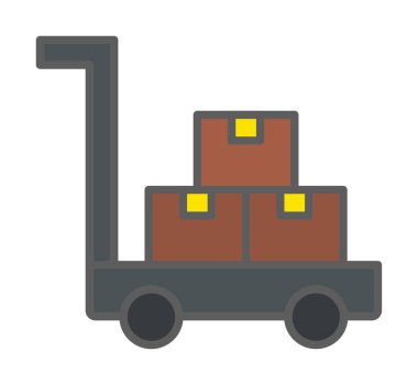 Trolley simgesi, vektör illüstrasyon tasarımı.