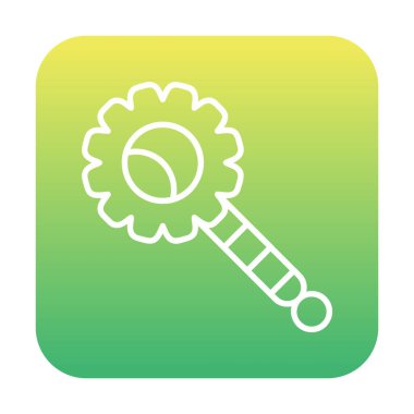 Bebek çıngırak ikon vektörü. İzole edilmiş kontür sembolü gösterimi 