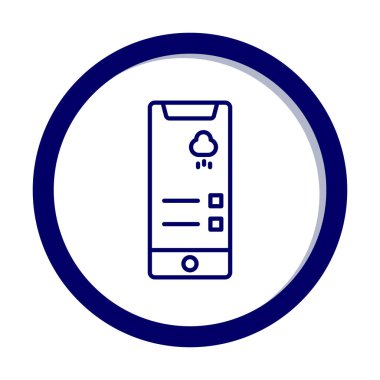 Telefon Hava Durumu Hava Durumu ikonu vektör illüstrasyon grafik tasarımı                                  