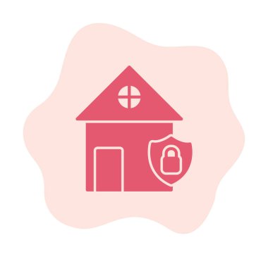 ev güvenlik simgesi, vektör çizim                                    