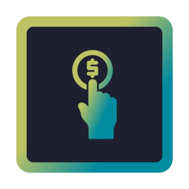 Pay per click web icon, vector illustration