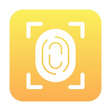 Parmak izi web simgesi vektör illüstrasyonu