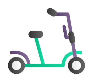 Scooter simgesi vektör illüstrasyonunu tekmele
