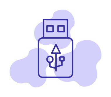 Web için usb flash simgesi.