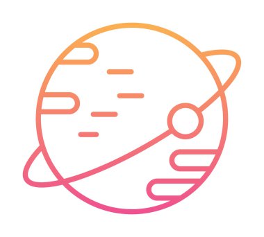 Gezegenler simgesi, vektör illüstrasyonu