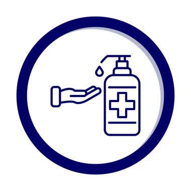 Basit El Yıkama simgesi, vektör illüstrasyonu